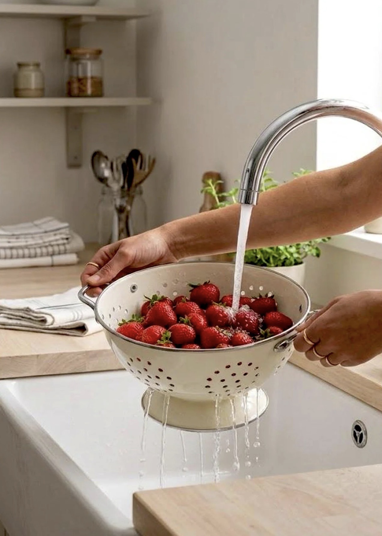 آبکش دور نقره ای لعابی ترک