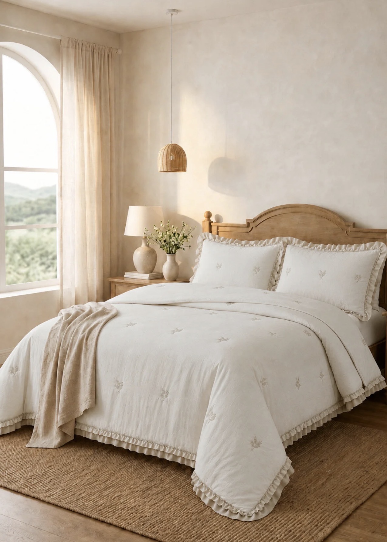 روتختی دو نفره طرح گندم ترک